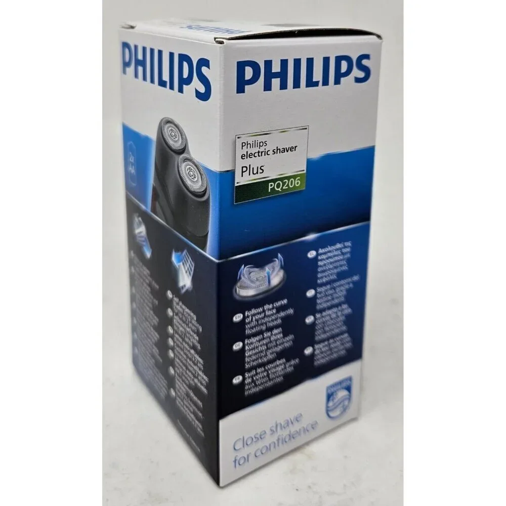Philips Electric Men Shaver 2-Head Close Cut Cordless AA Battery Powered Travel